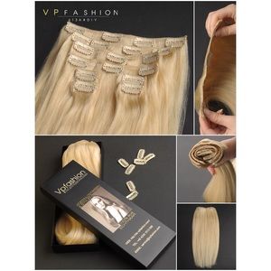 Full set (minus one) VPFashion D613A clip in extensions. Unworn with box.